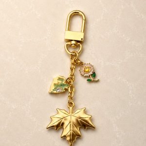 Zomer blad - Yaprak muted gold charm